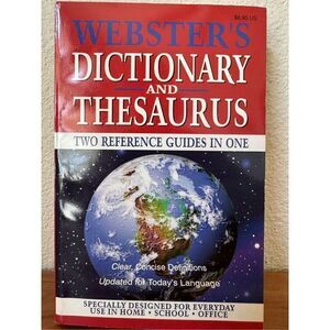 Webster’s Dictionary & Thesaurus reference education book guide